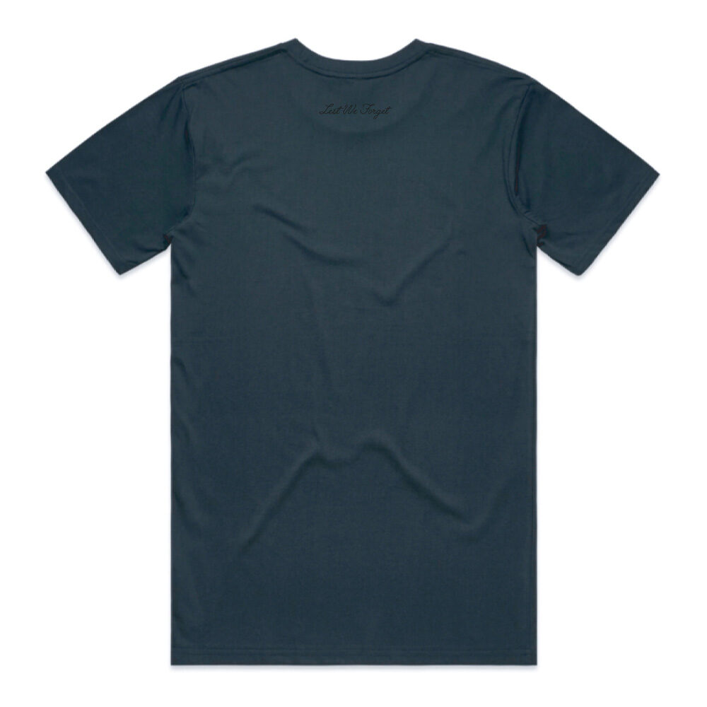 Mens Navy blue T-shirt with grey Legion Legacy print